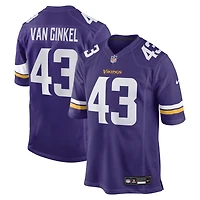 Men's Nike Andrew Van Ginkel  Purple Minnesota Vikings Team Game Jersey