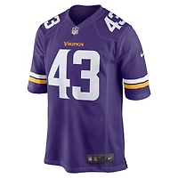 Men's Nike Andrew Van Ginkel  Purple Minnesota Vikings Team Game Jersey