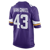Men's Nike Andrew Van Ginkel  Purple Minnesota Vikings Team Game Jersey