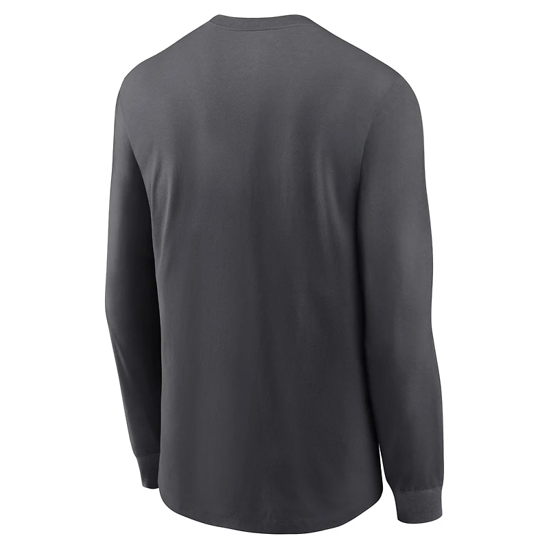 Men's Nike Anthracite Minnesota Vikings Primary Logo Long Sleeve T-Shirt