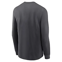 Men's Nike Anthracite Minnesota Vikings Primary Logo Long Sleeve T-Shirt