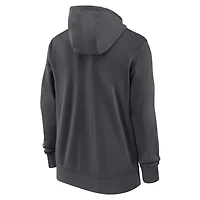 Men's Nike Anthracite Minnesota Vikings Primetime Club Full-Zip Hoodie