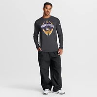 Men's Nike Anthracite Minnesota Vikings Primetime Legend Icon Performance Long Sleeve T-Shirt