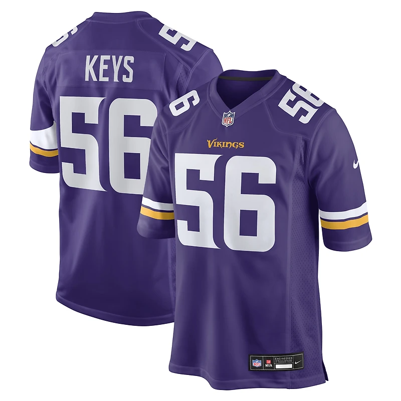 Maillot Nike Austin Keys violet pour homme des Minnesota Vikings