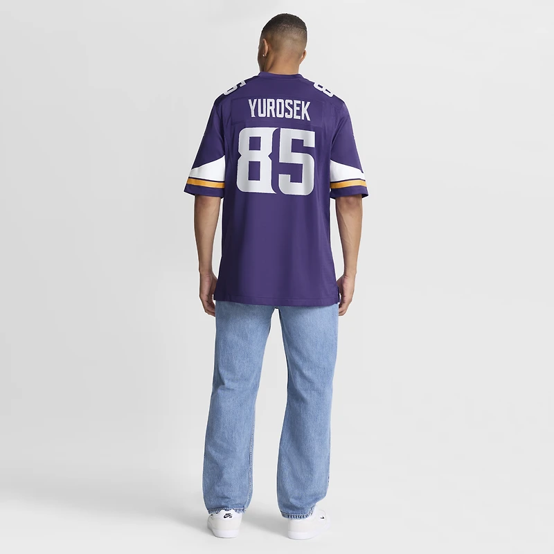Men's Nike Ben Yurosek  Purple Minnesota Vikings Team Game Jersey
