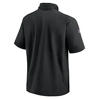 Veste à capuche et demi-zip Nike pour hommes, noir, Minnesota Vikings 2024 Sideline Coach