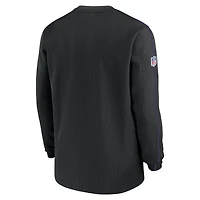 Men's Nike Black Minnesota Vikings 2024 Sideline Coaches Long Sleeve Top
