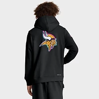Sweat à capuche Nike noir Minnesota Vikings NFL Crucial Catch 2025 pour homme, édition standard Dri-FIT