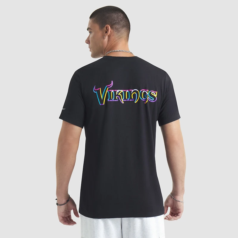 T-shirt Nike noir Minnesota Vikings 2025 NFL Crucial Catch Tri-Blend Dri-FIT pour homme