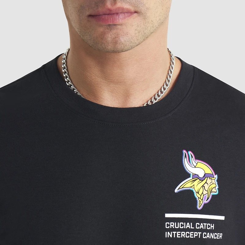 T-shirt Nike noir Minnesota Vikings 2025 NFL Crucial Catch Tri-Blend Dri-FIT pour homme
