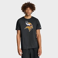 T-shirt Nike noir pour homme avec logo essentiel des Vikings du Minnesota