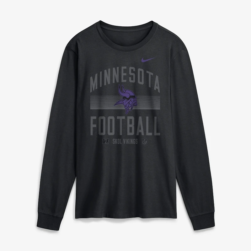 Men's Nike Black Minnesota Vikings Essential Long Sleeve T-Shirt