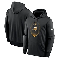 Sweat à capuche Nike Minnesota Vikings Icon Performance pour homme, noir
