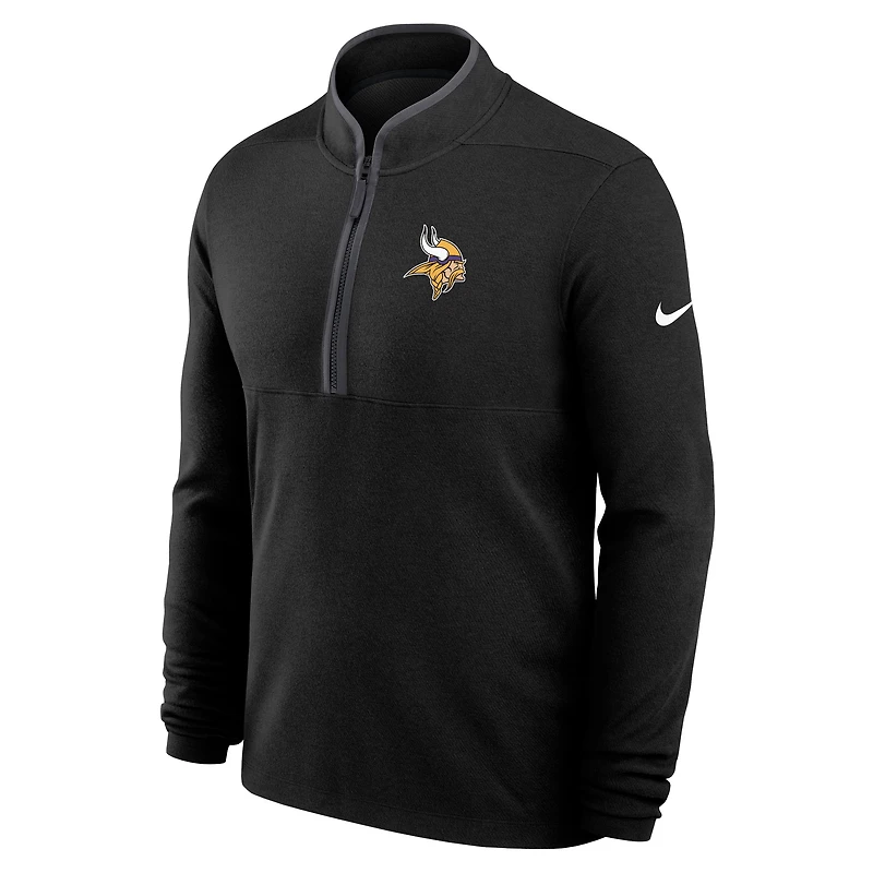 Men's Nike Black Minnesota Vikings Lightweight Victory Dri-FIT Half-Zip Pullover