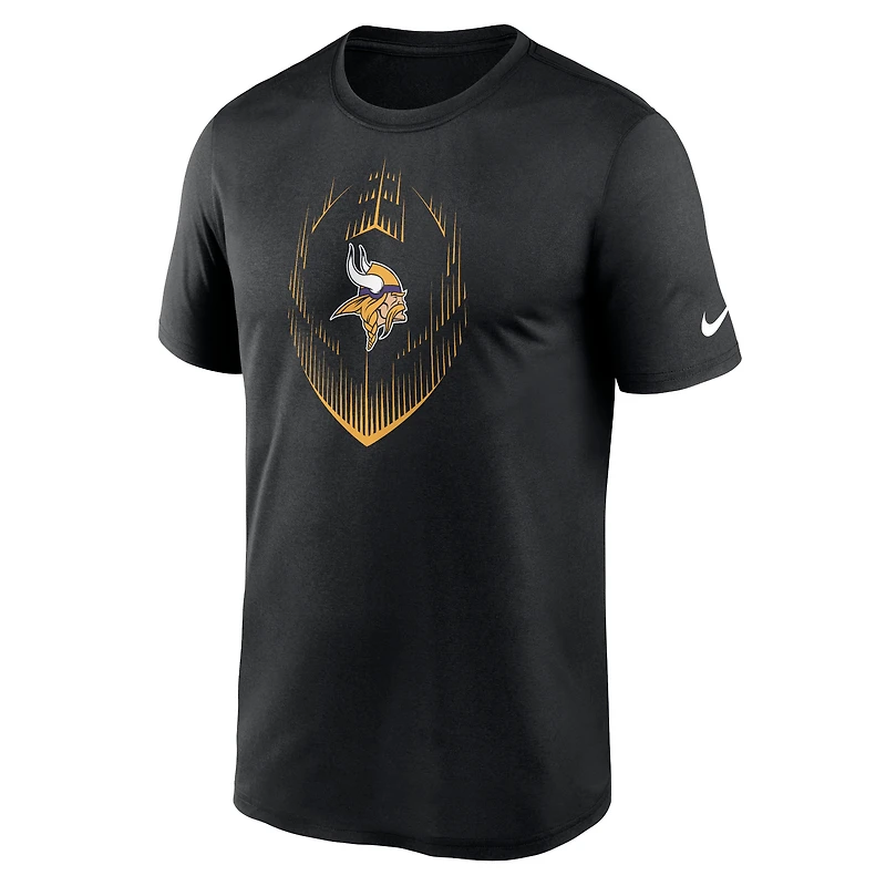 T-shirt Nike noir pour homme Minnesota Vikings Primetime Legend Icon Performance