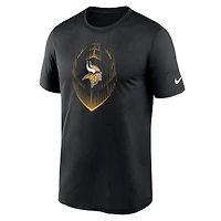 T-shirt Nike noir pour homme Minnesota Vikings Primetime Legend Icon Performance