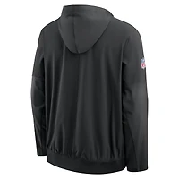 Veste anorak à demi-zip et capuche Nike pour homme, noire, Minnesota Vikings.