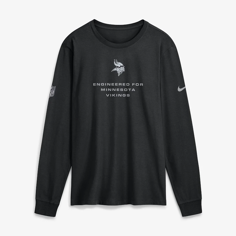 Men's Nike Minnesota Vikings Sideline Bold Arch Star Dri-FIT Long Sleeve T-Shirt