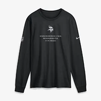 Men's Nike Minnesota Vikings Sideline Bold Arch Star Dri-FIT Long Sleeve T-Shirt