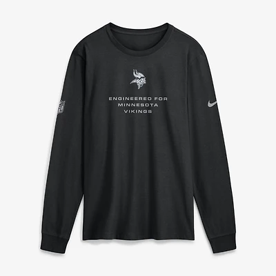 Men's Nike Minnesota Vikings Sideline Bold Arch Star Dri-FIT Long Sleeve T-Shirt