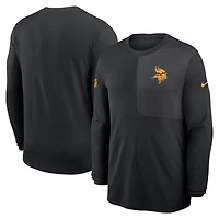 Men's Nike Purple Minnesota Vikings Sideline Coach UV Dri-FIT Long Sleeve Shirt