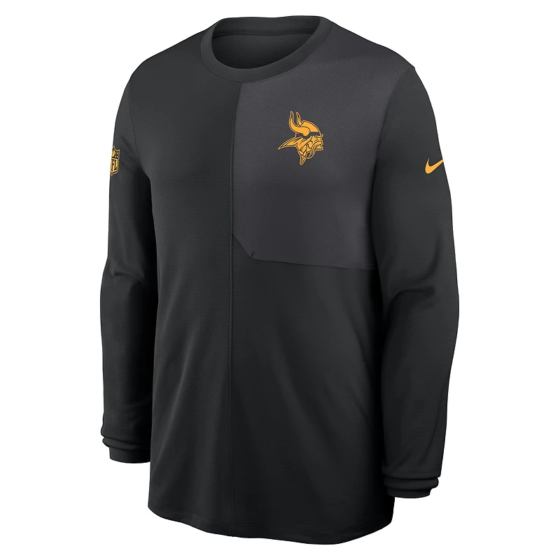 Men's Nike Minnesota Vikings Sideline Coach UV Dri-FIT Long Sleeve Shirt