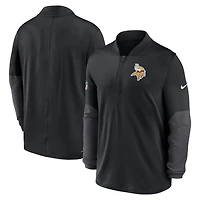 Men's Nike Black Minnesota Vikings Sideline Dri-FIT Half-Zip Pullover