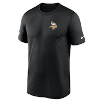 Men's Nike Black Minnesota Vikings Sideline Legend Small Logo Dri-FIT T-Shirt