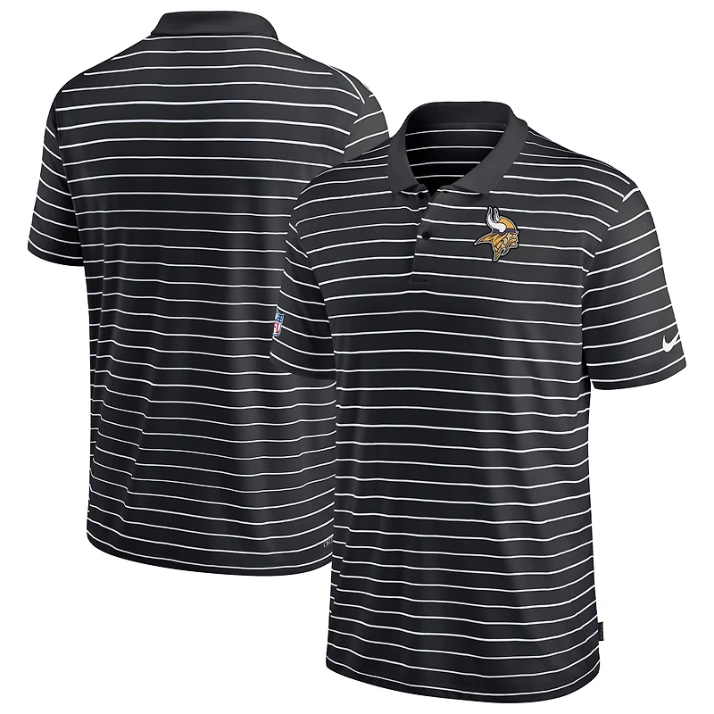 Polo de performance Nike pour hommes, Minnesota Vikings Sideline Lock Up Victory, noir