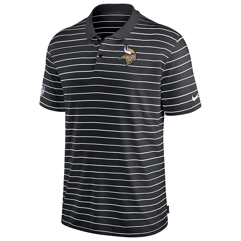 Polo de performance Nike pour hommes, Minnesota Vikings Sideline Lock Up Victory, noir