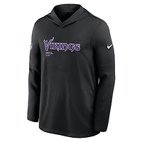 Men's Nike Black Minnesota Vikings Sideline Pure Fury Dri-FIT Long Sleeve Hoodie T-Shirt