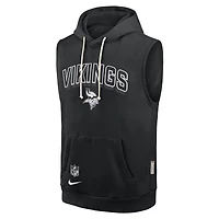 Sweat à capuche sans manches Nike Minnesota Vikings Sideline Standard Issue Dri-FIT noir pour homme