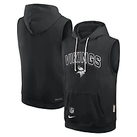Men's Nike Black Minnesota Vikings Sideline Standard Issue Dri-FIT Sleeveless Hoodie