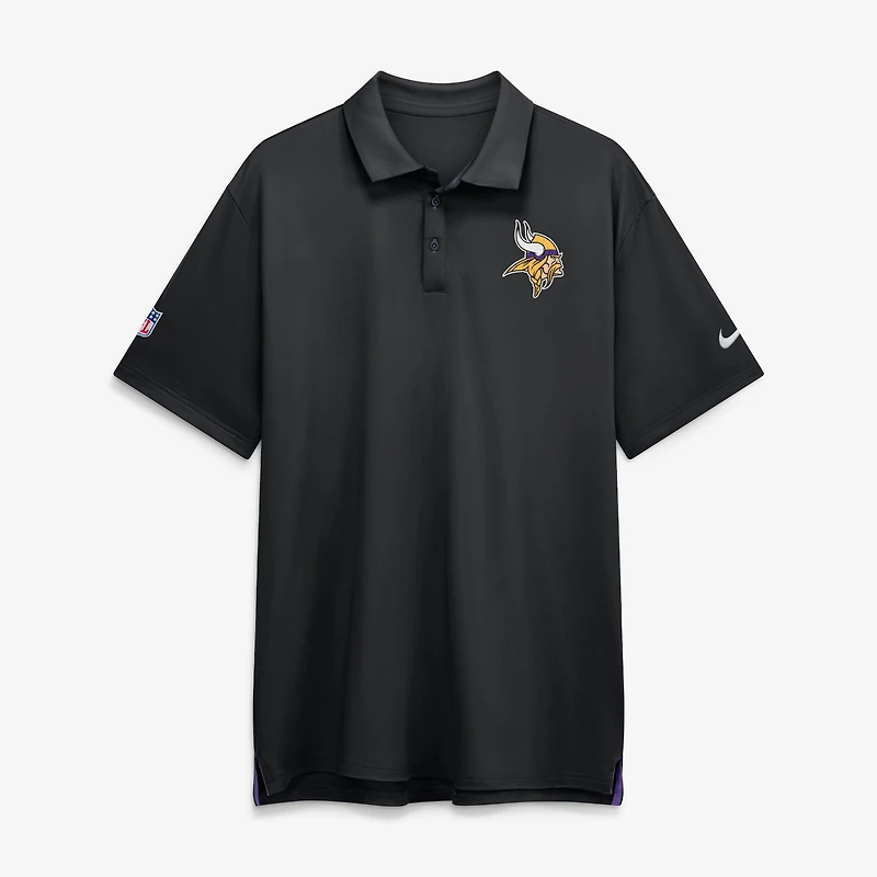 Men's Nike Black Minnesota Vikings Sideline Tour Dri-FIT Polo