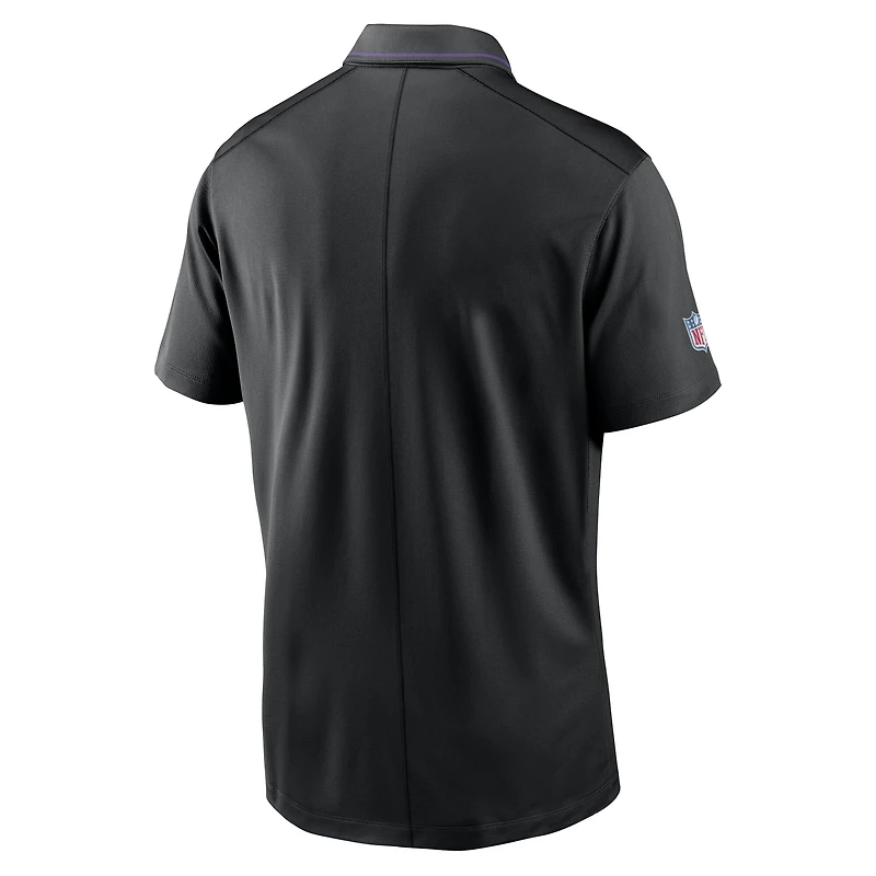 Men's Nike Black Minnesota Vikings Sideline Victory Performance Polo