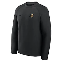 Men's Nike Heather Gray Minnesota Vikings Tech Fleece Raglan Sweatshirt