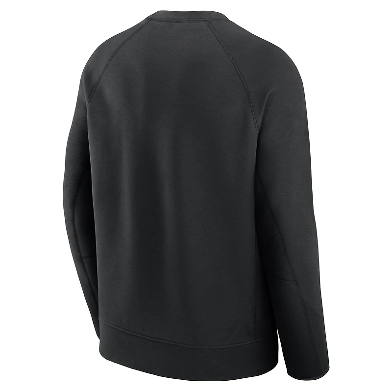Sweat-shirt Nike Tech Fleece Raglan gris chiné pour homme des Vikings du Minnesota
