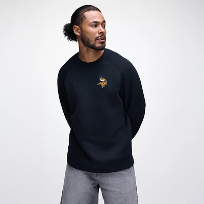 Sweat-shirt Nike Tech Fleece Raglan gris chiné pour homme des Vikings du Minnesota