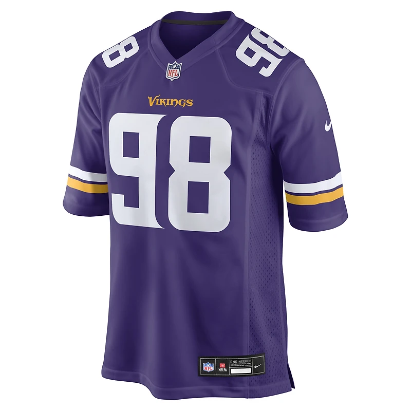 Men's Nike Bo Richter  Purple Minnesota Vikings Team Game Jersey