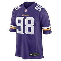 Men's Nike Bo Richter  Purple Minnesota Vikings Team Game Jersey