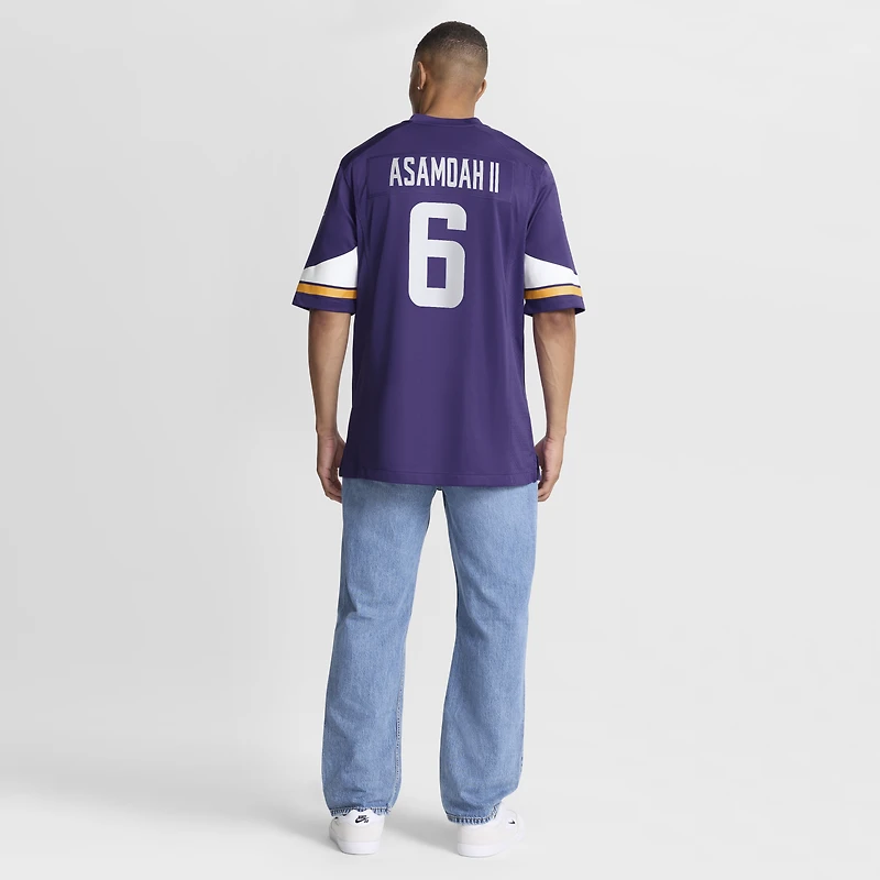 Maillot de match Nike Brian Asamoah II violet pour homme des Minnesota Vikings