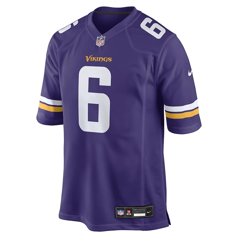 Maillot de match Nike Brian Asamoah II violet pour homme des Minnesota Vikings