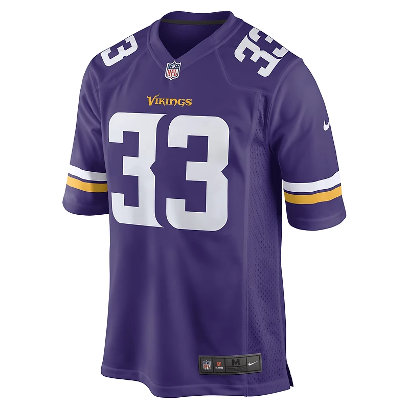 Maillot de match joueur Nike Brian Asamoah pour hommes des Vikings du Minnesota, violet