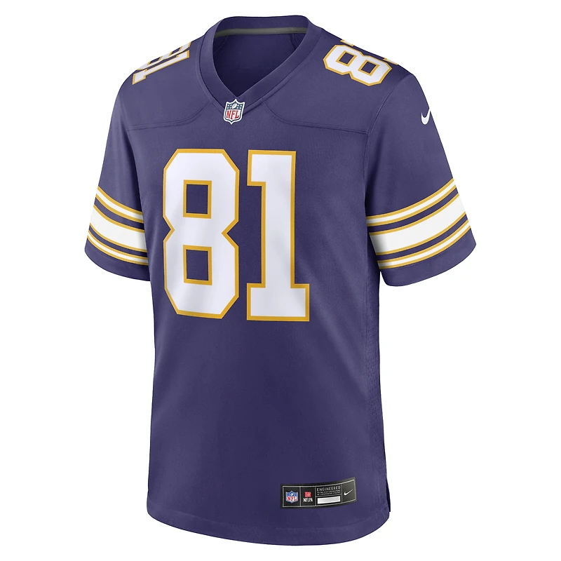 Maillot Nike Carl Eller violet pour homme, joueur retraité des Vikings du Minnesota, match alternatif