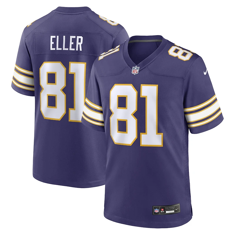 Maillot Nike Carl Eller violet pour homme, joueur retraité des Vikings du Minnesota, match alternatif