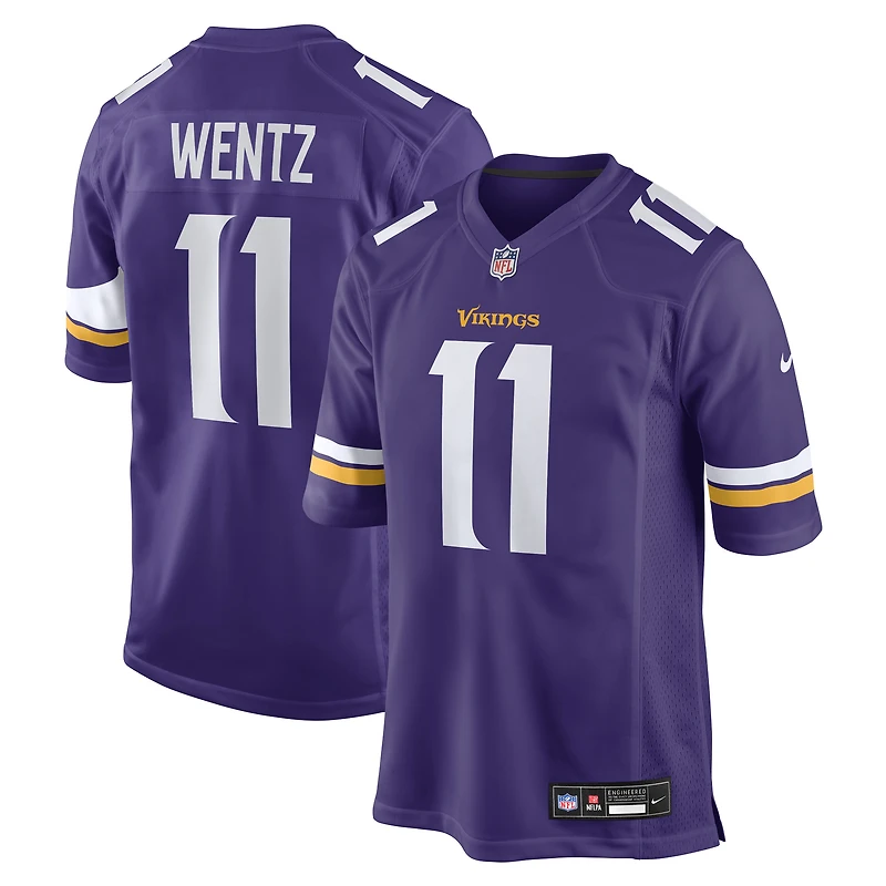 Men's Nike Carson Wentz Purple Minnesota Vikings Team Game Jersey