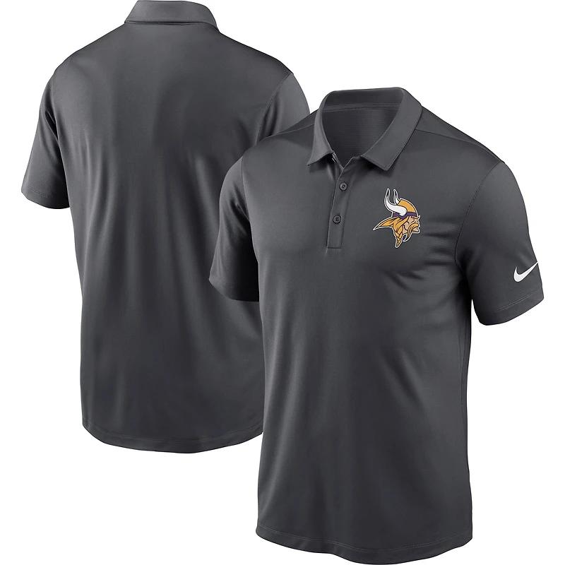 Polo d'équipe graphique thermoscellé Nike Minnesota Vikings Fan Gear Franchise pour homme