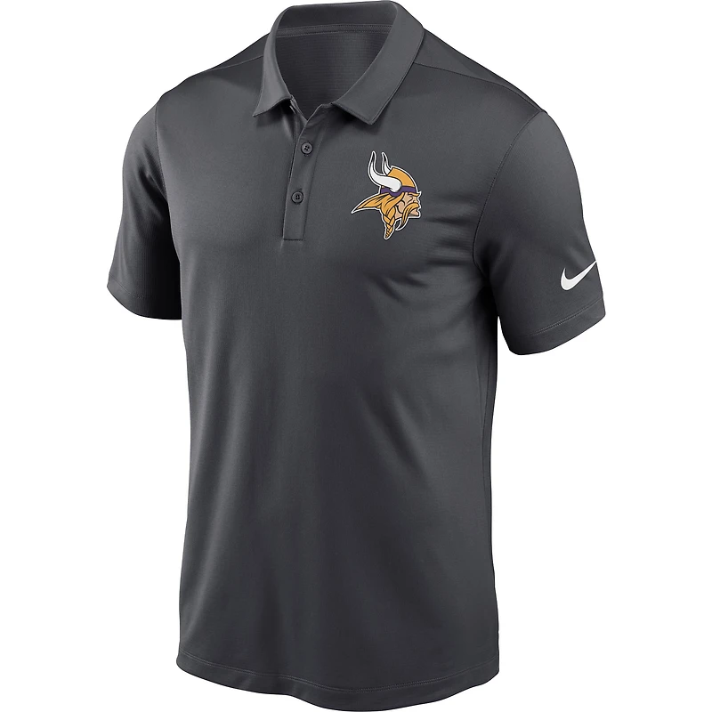 Polo d'équipe graphique thermoscellé Nike Minnesota Vikings Fan Gear Franchise pour homme
