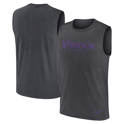 Men's Nike Charcoal Minnesota Vikings Primetime Legend Dri-FIT Muscle Tank Top