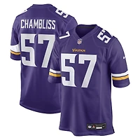 Men's Nike Chaz Chambliss  Purple Minnesota Vikings Team Game Jersey